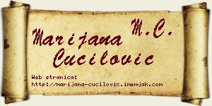 Marijana Čučilović vizit kartica